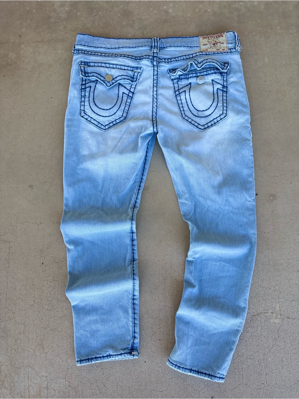 True Religion Rocco Relaxed Skinny Jeans Size 42 Light Wash